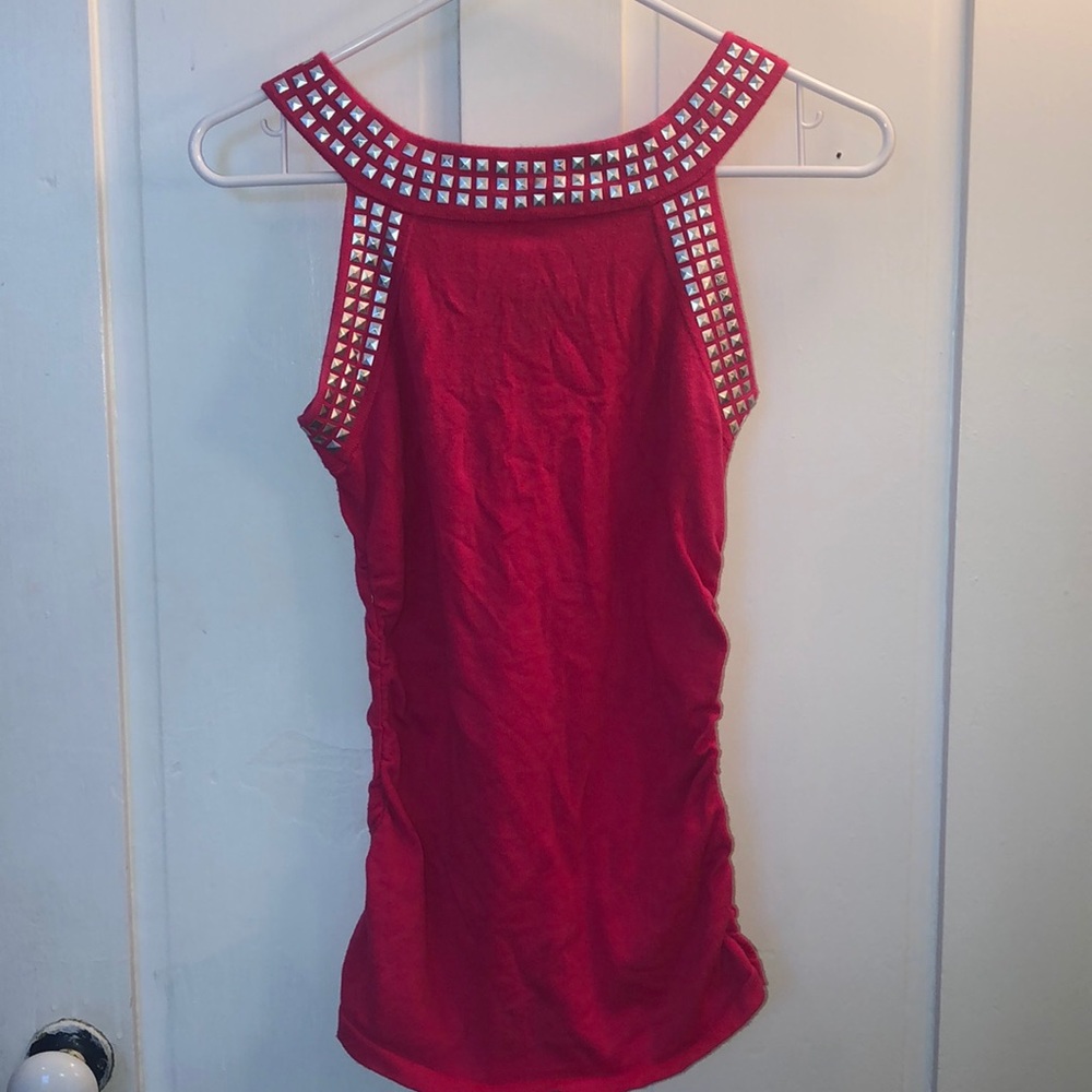 Magenta Accented Neck Tank